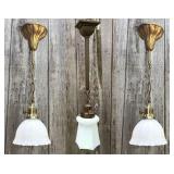 Lot #147 Group of 4 Lights incl. Arts & Crafts