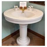 Lot #70 Antique Porcelain Pedestal Sink