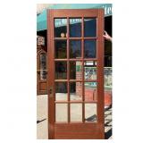 Lot #82 Vintage Mahogany French Door 36" x 79-1/2" Lot #82 Vintage Mahogany French Door 36" x 79-1/2"