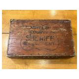 Lot #301 Antique Washtenaw County Evidence box Lot #301 Antique Washtenaw County Evidence box