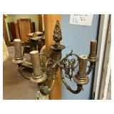 Lot #59 Rare Antique Brass 4 Arm Sconce