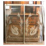 Lot #72 Pair of Vintage Mid Century Shower Doors