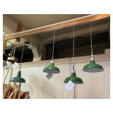 Lot #166 Group of Vintage Enamel Factory Lights Lot #166 Group of Vintage Enamel Factory Lights