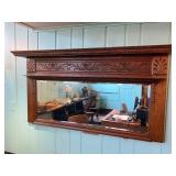 Lot #111 Carved Quartersawn Oak Over Mantle Lot #111 Carved Quartersawn Oak Over Mantle