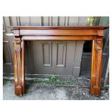 Lot #24 Antique Walnut Renaissance Revival Mantel