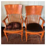 Lot #247 (2) Antique Armchairs Lot #247 (2) Antique Armchairs