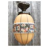 Lot #224 Antique Bohemian Globe on Custom Fixture Lot #224 Antique Bohemian Globe on Custom Fixture