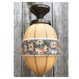 Lot #224 Antique Bohemian Globe on Custom Fixture