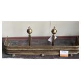 Lot #65 Antique Mantel Fender & Colonial Andirons