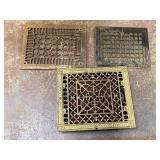 Lot #265 (3) Antique Cast Iron Scroll Grates