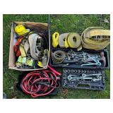 Lot #43 Group of Tools- Straps, Jumper Cables
