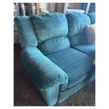 Lot #140 Blue and Green Sectional Sofa