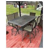 Lot #91 Outdoor High Top Patio Set with 5 Chairs