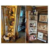 Lot #68 Farmhouse Rooster Decor Group- Shelves,