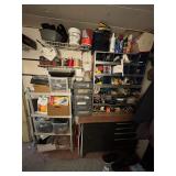 Lot #107 Closet Contents- Craftsman Work Bench,