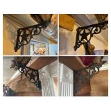 Lot #134 Cast Star Shelving Bracket Group