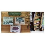 Lot #23 Farm Related incl. Cast Iron Toys, Signs