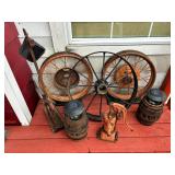Lot #81 Outdoor Decor Group- Steel Wheels