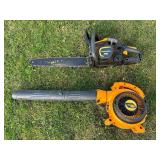 Lot #37 Poulan Pro Chain Saw & Leaf Blower