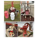 Lot #93 Milk Cans, Water Pumps, Wine Press, etc.