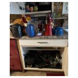 Lot #110 Large Kitchen Related Group- Pots, Pans