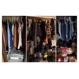 Lot #131 Large Closet Group incl. Shoes, Clothing