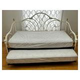 Lot #28 Antique Wrought Iron Trundle Bed