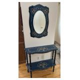 Lot #26 Decorative Mirror and End Table