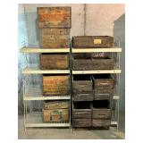 Lot #20 Antique Advertising Crates with Shelves