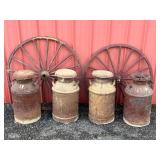 Antique Milk Cans will sell in small groups Antique Milk Cans will sell in small groups