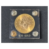 #3000 1895 $20 Coronet Head Double Eagle Gold Coin #3000 1895 $20 Coronet Head Double Eagle Gold Coin