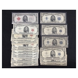 #3042 (9) $5 Blue Stamp, (35) $5 Red Stamp #3042 (9) $5 Blue Stamp, (35) $5 Red Stamp