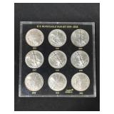 #3053 US Silver Eagle Year Set 2004-2012 Incl. (9) Silver Dollars #3053 US Silver Eagle Year Set 2004-2012 Incl. (9) Silver Dollars