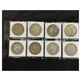 #3088 (8) Morgan silver dollars years incl. (2) 1879, (6) 1880 #3088 (8) Morgan silver dollars years incl. (2) 1879, (6) 1880