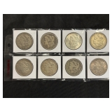 #3095 (8) Morgan silver dollars years incl. (3) 1887, (2) 1888, (3) 1889 #3095 (8) Morgan silver dollars years incl. (3) 1887, (2) 1888, (3) 1889