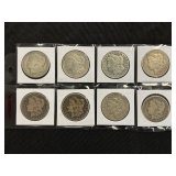 #3099 (8) Morgan silver dollars years incl. 1896, (2) 1897, 1898, (4) 1899 #3099 (8) Morgan silver dollars years incl. 1896, (2) 1897, 1898, (4) 1899