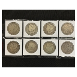 #3101 (8) Morgan silver dollars years incl. 1901 #3101 (8) Morgan silver dollars years incl. 1901