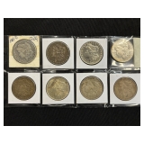 #3102 (8) Morgan silver dollars years incl. 1901, (2) 1902, (5) 1921 #3102 (8) Morgan silver dollars years incl. 1901, (2) 1902, (5) 1921