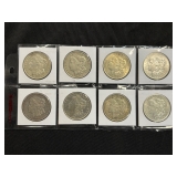 #3105 (8) Morgan silver dollars years incl. 1921 #3105 (8) Morgan silver dollars years incl. 1921