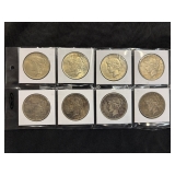 #3112 (8) Peace silver dollars years incl. 1922 #3112 (8) Peace silver dollars years incl. 1922