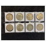 #3119 (8) Peace silver dollars years incl. (1) 1922, (7) 1923 #3119 (8) Peace silver dollars years incl. (1) 1922, (7) 1923