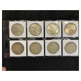 #3125 (8) Peace silver dollars years incl. 1923 #3125 (8) Peace silver dollars years incl. 1923