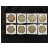 #3134 (8) Peace silver dollars years incl. (4), 1934 (4) 1935 #3134 (8) Peace silver dollars years incl. (4), 1934 (4) 1935