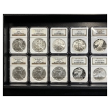 #3143 (10) Graded NGC American eagle silver dollars #3143 (10) Graded NGC American eagle silver dollars