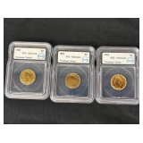 #3164 (3) ICG Genuine 1883 5C 'Racketeer' Nickels #3164 (3) ICG Genuine 1883 5C 'Racketeer' Nickels
