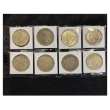 #3116 (8) Peace silver dollars years incl. 1922 #3116 (8) Peace silver dollars years incl. 1922