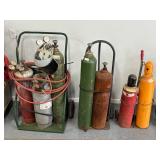 Several torch sets w/ oxygen & acetylene Several torch sets w/ oxygen & acetylene