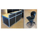 Lot #166 Group #2 of 8 Drafting Tables & 8 Chairs