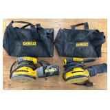 Lot #34 (2) DeWalt Palm Sanders with Bags