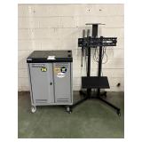 Lot #136 Rolling Cart Group & TV Stand